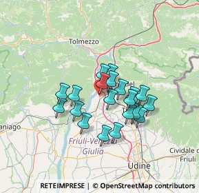 Mappa 33010 Osoppo UD, Italia (10.0475)