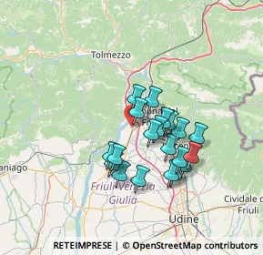 Mappa 33010 Osoppo UD, Italia (11.0515)