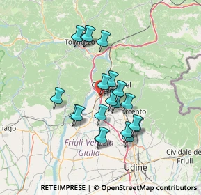 Mappa Via Pordenone, 33013 Gemona del Friuli UD, Italia (11.704)