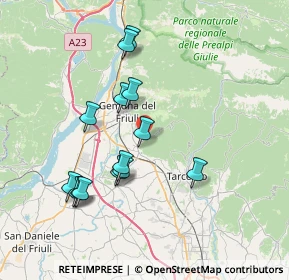 Mappa SP34, 33010 Montenars UD, Italia (7.02929)