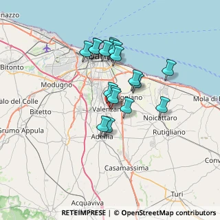 Mappa Via Giacomo Puccini, 70010 Valenzano BA, Italia (6.05889)