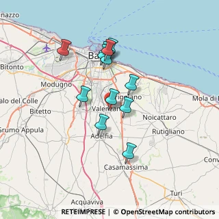 Mappa Via Giacomo Puccini, 70010 Valenzano BA, Italia (6.375)