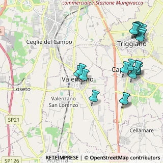Mappa Via Giacomo Puccini, 70010 Valenzano BA, Italia (2.761)