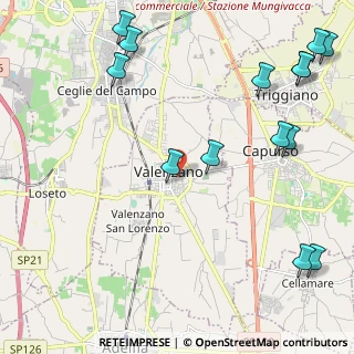 Mappa Via Giacomo Puccini, 70010 Valenzano BA, Italia (3.20643)