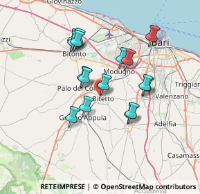 Mappa Viale Stazione, 70020 Bitetto BA, Italia (6.5425)