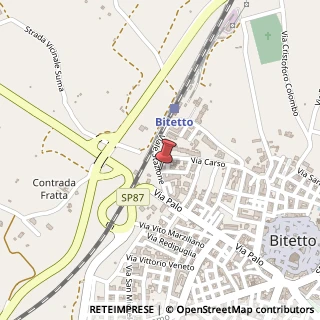 Mappa Viale Stazione, 15, 70020 Bitetto, Bari (Puglia)