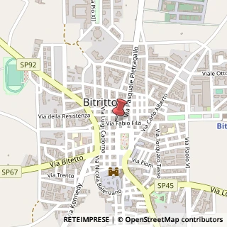 Mappa Via Ludovico Ariosto,  9, 70020 Bitritto, Bari (Puglia)