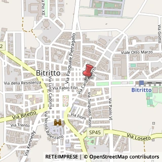 Mappa Via carlo alberto 88/a, 70020 Bitritto, Bari (Puglia)