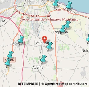 Mappa Via Trento, 70010 Valenzano BA, Italia (6.2925)