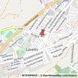 Mappa Via Giuseppe Verdi,  21, 85024 Lavello, Potenza (Basilicata)