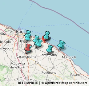 Mappa Vicinale del Conte, 70042 Mola di Bari BA, Italia (9.701)