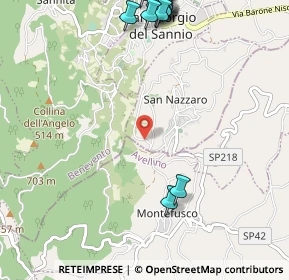 Mappa Via Fondovalle, 82018 San Nazzaro BN, Italia (1.695)