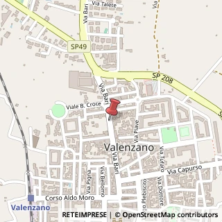 Mappa Via Camillo Benso Conte di Cavour,  7, 70122 Valenzano, Bari (Puglia)