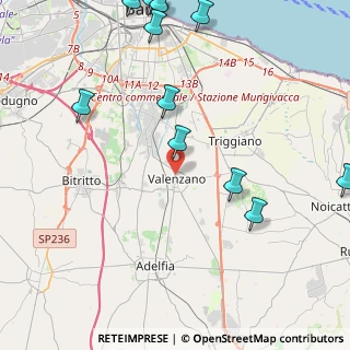 Mappa Via Bari n.209, 70010 Valenzano BA, Italia (6.66286)