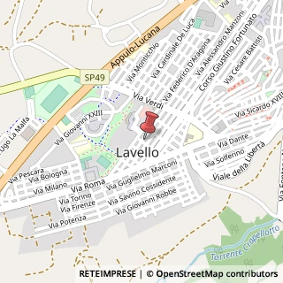 Mappa Via Vittorio Alfieri, 18, 85024 Lavello, Potenza (Basilicata)