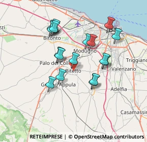 Mappa 70020 Bitetto BA, Italia (6.91412)