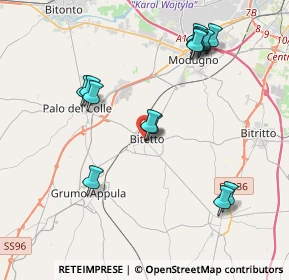 Mappa Via Maddalena, 70020 Bitetto BA, Italia (4.45286)