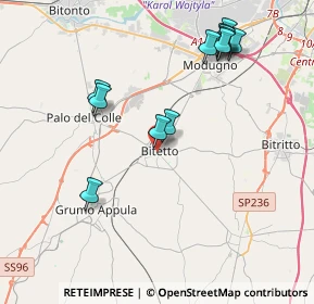 Mappa Via Maddalena, 70020 Bitetto BA, Italia (4.52667)