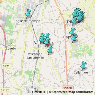 Mappa Via Bramante, 70010 Valenzano BA, Italia (2.84421)