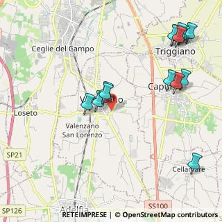 Mappa Via Bramante, 70010 Valenzano BA, Italia (2.715)