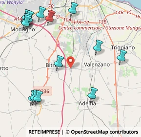 Mappa Via Valenzano, 70129 Bari BA, Italia (5.92)