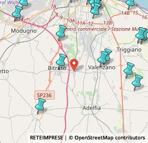 Mappa Via Valenzano, 70129 Bari BA, Italia (6.774)