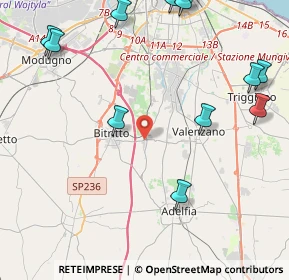 Mappa Via Valenzano, 70129 Bari BA, Italia (7.0305)