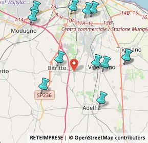 Mappa Via Valenzano, 70129 Bari BA, Italia (5.15917)