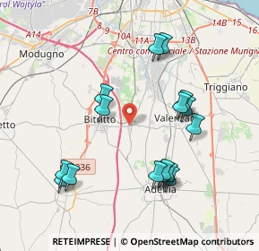 Mappa Via Valenzano, 70129 Bari BA, Italia (4.24125)