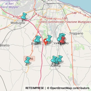 Mappa Via Valenzano, 70129 Bari BA, Italia (3.425)