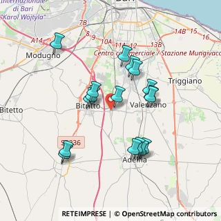 Mappa Via Valenzano, 70129 Bari BA, Italia (3.66412)