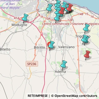 Mappa Via Valenzano, 70129 Bari BA, Italia (6.3525)