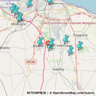 Mappa Via Valenzano, 70129 Bari BA, Italia (5.5475)