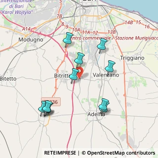Mappa Via Valenzano, 70129 Bari BA, Italia (4.31545)