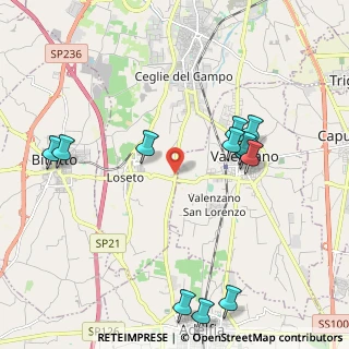 Mappa Strada Provinciale Ceglie del Campo-Adelfia, 70100 Bari BA, Italia (2.49667)