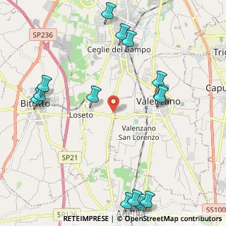 Mappa Strada Provinciale Ceglie del Campo-Adelfia, 70100 Bari BA, Italia (2.97071)