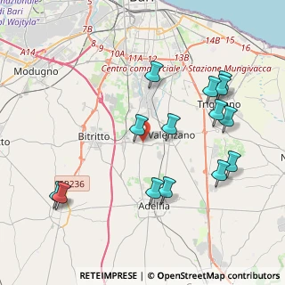 Mappa Strada Provinciale Ceglie del Campo-Adelfia, 70100 Bari BA, Italia (4.69071)