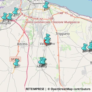 Mappa Via C. Cattaneo, 70010 Valenzano BA, Italia (6.40286)