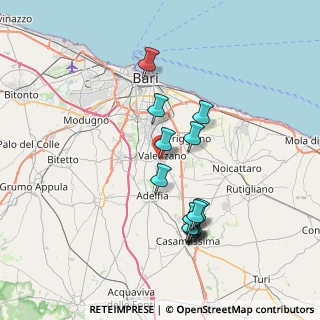 Mappa Via C. Cattaneo, 70010 Valenzano BA, Italia (7.49143)