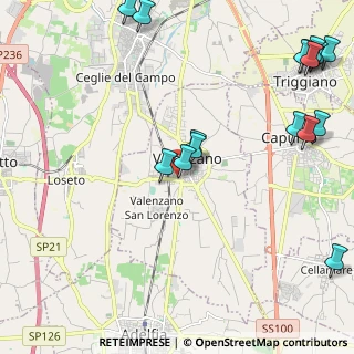 Mappa Via C. Cattaneo, 70010 Valenzano BA, Italia (3.14125)