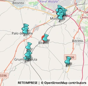 Mappa 70020 Bitetto BA, Italia (4.81611)
