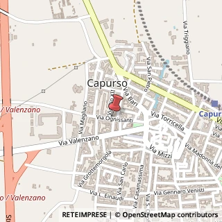 Mappa Via Ognissanti, 33, 70010 Capurso, Bari (Puglia)