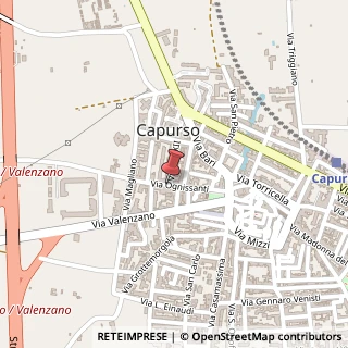 Mappa Via ognissanti 47, 70010 Capurso, Bari (Puglia)