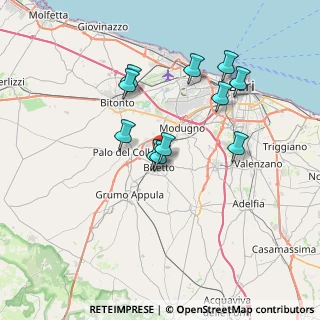Mappa Viale Onorevole Giuseppe Tatarella, 70020 Bitetto BA, Italia (6.67273)