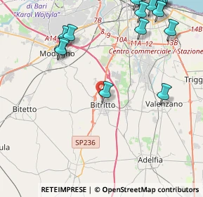 Mappa Via Papa Pio XII, 70020 Bitritto BA, Italia (6.75895)