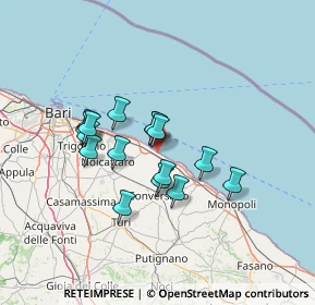 Mappa Strada comunale litoranea per Cozze, 70042 Mola di Bari BA, Italia (11.44438)