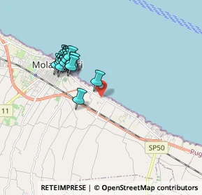 Mappa Strada comunale litoranea per Cozze, 70042 Mola di Bari BA, Italia (1.8025)