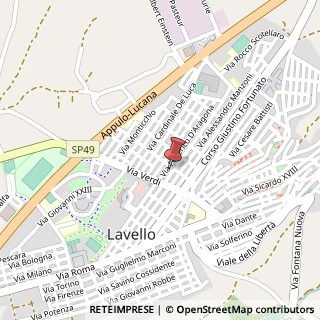 Mappa Via Giuseppe Verdi, 17, 85024 Lavello, Potenza (Basilicata)