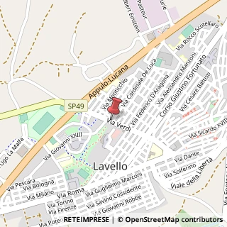 Mappa Via verdi giuseppe 42, 85024 Lavello, Potenza (Basilicata)
