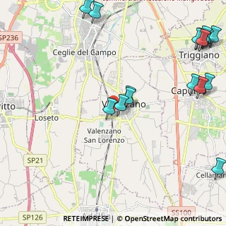 Mappa Via Enrico Toti, 70010 Valenzano BA, Italia (3.20375)